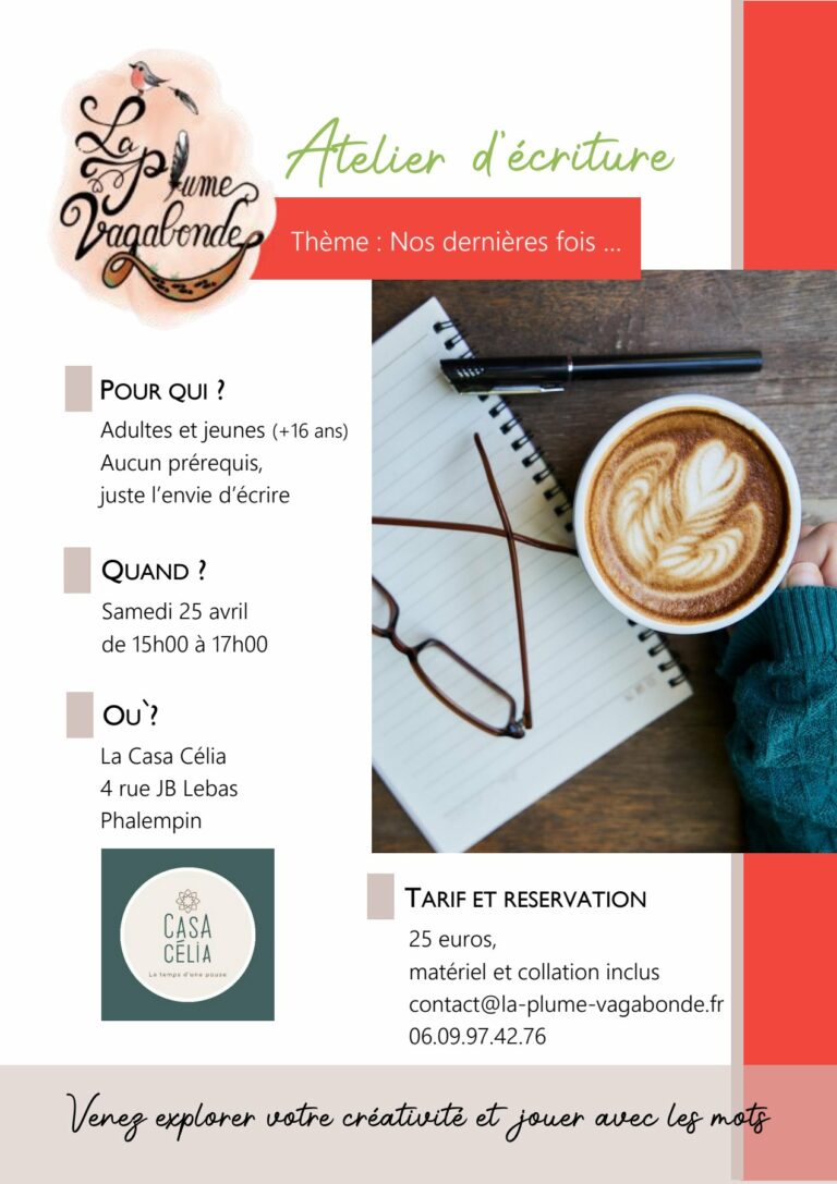 Atelier d&rsquo;&eacute;criture Nos derni&egrave;res fois